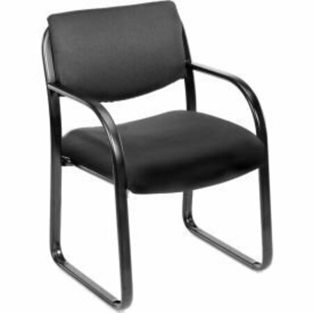 BOSS OFFICE PRODUCTS Boss Reception Guest Chair with Arms - Fabric - Black B9521-BK